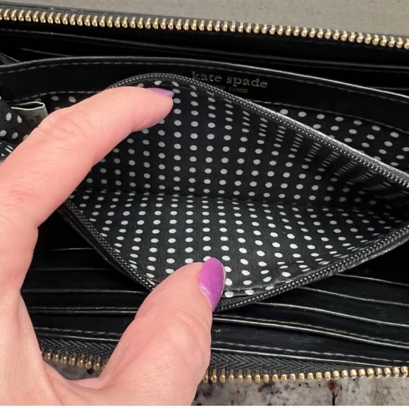 Kate Spade Black Long Zip Women's Wallet - Picture 4 of 5